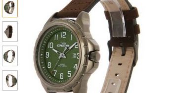 35 euros la montre Timex Expedition homme (bracelet cuir) port inclus