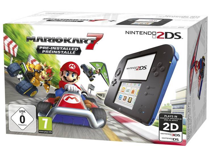 Moins de 92 euros la console Nintendo 2DS + Mario Kart 7 port inclus