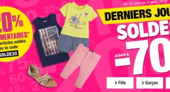 Dernière semaine de Soldes Auchan ! 20% de remises suppl. sur les vêtements et autres rabais !