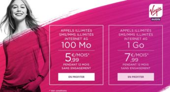 Vente privée Virgin Mobile : 5,99 euros le forfait Appel/SMS/MMS illimité + 100mo internet (sans engagement)