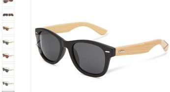 6,31 euros les lunettes de soleil avec branches en bois de bambou (différents modèles / livraison gratuite)