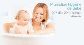 20% de remise dès 20€ sur les couches Pampers, Lessive bébé et articles hygiène de bébé