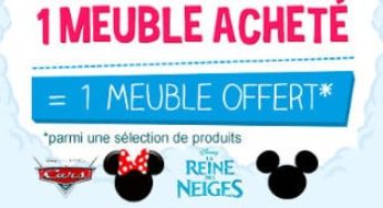 Cars, Mickey, Minnie, Reine des Neige : 1 meuble acheté = 1 meuble offert sur Cdiscount