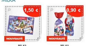 Coupon de reduction Calendrier de l’avent Milka : 1,5€ de remise (-0,9€ sur Père Noel Milka, Sachet Noel Milka..)