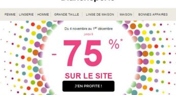 28000 articles jusqu’à moins 75% dans le déstockage Blanche Porte