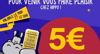 1 place de cinéma = 5€ de remises chez Hippopotamus