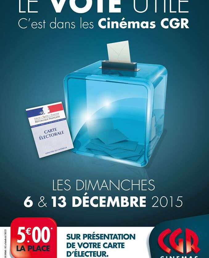 offre spéciale élection régionale 2015 CGR cinéma