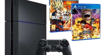 Moins de 350€ le pack PS4 500Go + jeux One Piece : Pirate Warriors 3 & Dragon Ball Xenoverse