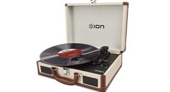 49,99€ la platine vinyle ION portable avec Haut-parleurs stéréo intégrés + convertisseur USB