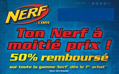 Jusqu’à 10 Nerf 50% remboursés (Offre de remboursement Nerf 2016)