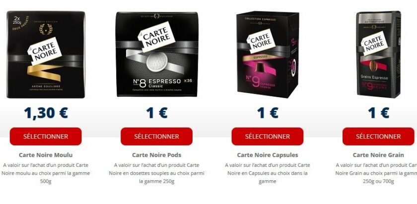 Coupon de réduction Carte Noire à imprimer