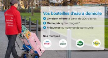 Evian chez vous : l’eau livrée chez vous gratuitement des 20€ (Paris – Ile de France )