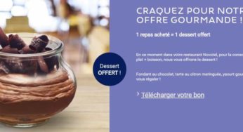 Coupon Novotel Restaurant NCafé : 1 repas acheté = 1 dessert offert