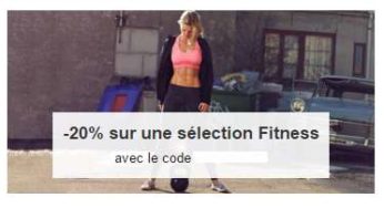 Remise articles Fitness et Yoga : 20% via un code promo sans minimum