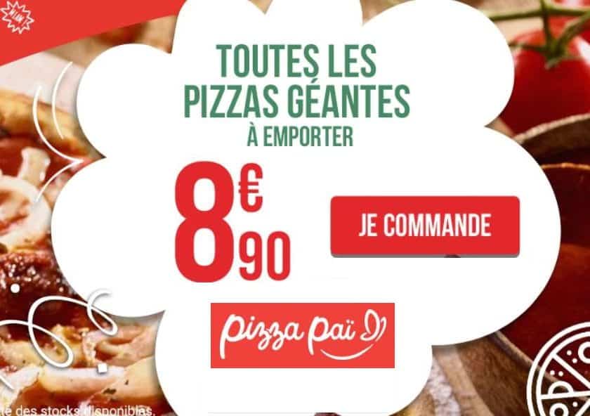 Toutes les grandes Pizza Pai à emporter à 8,90 €