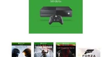 319€ le pack Xbox One 500Go + 4 jeux (Halo 5 + Rise of the Tomb Raider + Metal Gear Solid V + Forza Horizon 2)