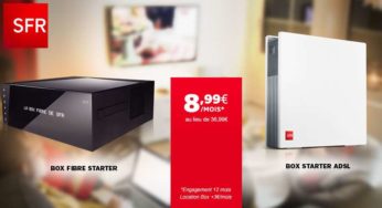 Box SFR Starter à 8,99€/mois au lieu 36,99€ (internet+ 200 chaines TV + appel fixe + mobile France illimitée)