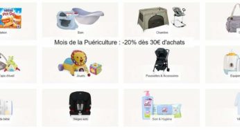 20% de remise sur la petite puériculture dès 30 euros d’achats (Amazon)