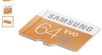 Carte micro SDXC 64Go Samsung EVO à 14,10€ port inclus (48Mo/s)