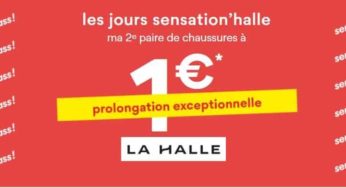 La seconde paire de chaussure à 1€ seulement sur La Halle !