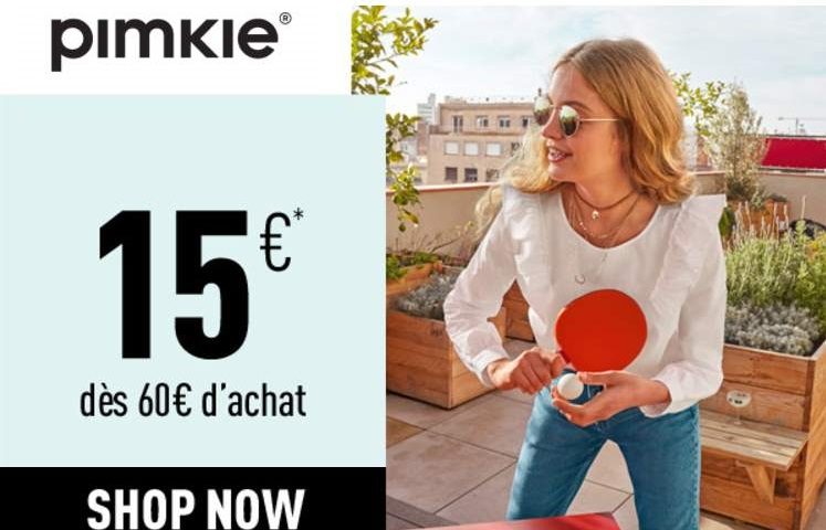 15 euros de remises sur PIMKIE