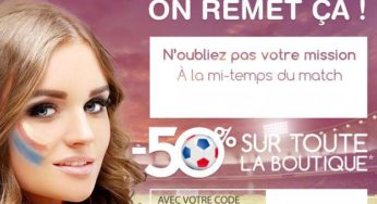 -50% sur Sexy Avenue pendant la mi-temps du match de la France 🔞