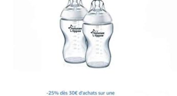 Tommee Tippee : 25% de remise dès 30€ d’achats sur Amazon