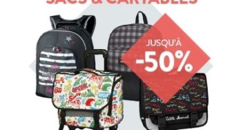 Cultura : Déstockage cartables et sacs à dos jusqu’à -50%