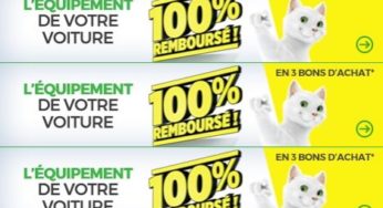 Offre 100% remboursé Feu Vert (Autoradio Sony, Porte-Vélos, Rehausseur, accessoires Michelin…) en 3 bons d’achat