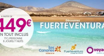 Vente flash Fuerteventura séjour tout inclus à 449€ 8j/7n Carrefour Voyages