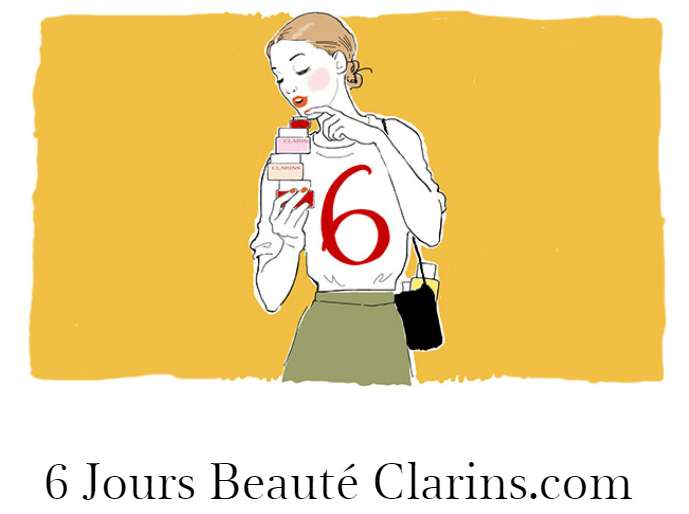 20% de remise sur tout le site Clarins pendant 6 jours