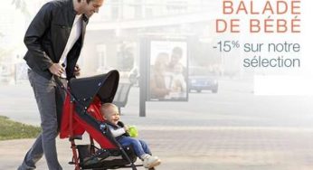 Balade de bébé : -15% sur les poussettes, sièges auto, porte-bébés et accessoires