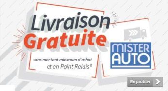 Livraison offerte sur Mister Auto sans minimum (pièces auto)