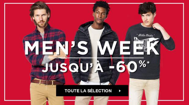 Men’s Week Celio : jusqu’à moins 60% sur plus de 500 articles