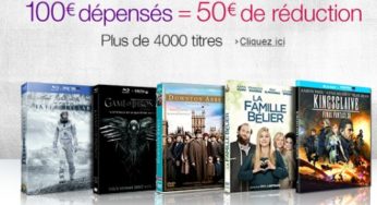 Bon plan Blu-Ray / DVD : 100€ d’achats = 50€ de remises immédiates