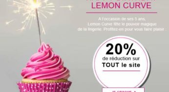 Anniversaire Lemon Curve : 20% sur toute la lingerie (même promotion – code promo)