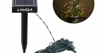 10,55€ la guirlande LED de 17m solaire (Noël, déco jardin..)