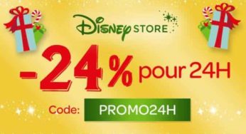 24% de remise sur Disney Store pendant 24h (cumulable promo)