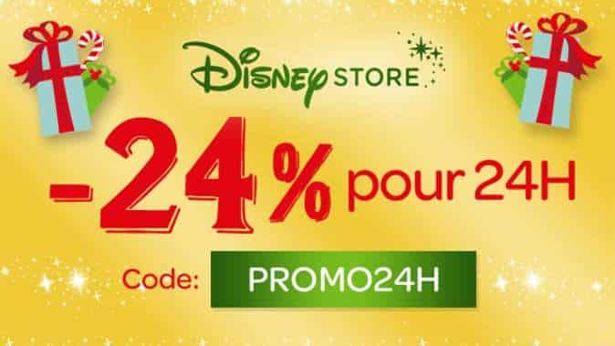 24% de remise sur Disney Store pendant 24h (cumulable promo)
