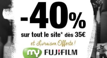 Black Friday My FujiFilm -40% dès 35€ sur tout (livre photo et autres) + Livraison gratuite