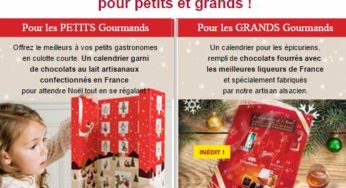 Calendrier de l’Avent gourmand pas cher pour petit/grands (et -10€ dès 50€ et livraison gratuite)