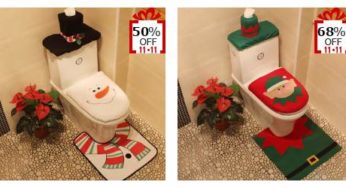 Décoration de Noel pour toilette à moins de 7,70€ port inclus