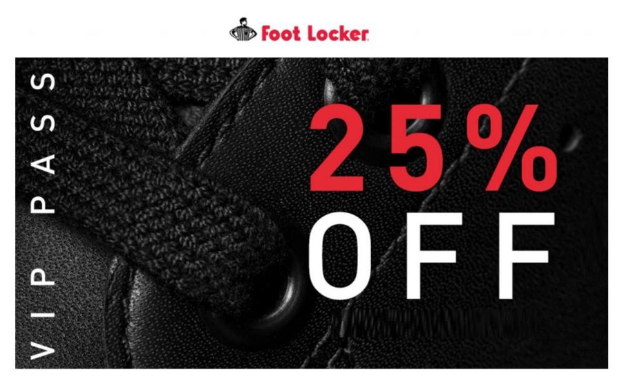 Offre Spéciale VIP Foot Locker 25 de remises sur le site ou magasin