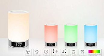 Moins de 28€ la lampe LED de chevet smart (enceinte Bluetooth, alarme, minuteur, lumière 7 couleurs..) port inclus