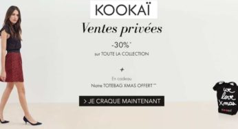 Vente privée Kookaï : -30% sur votre commande + 1 sac gratuit