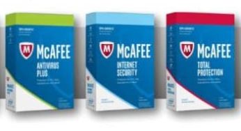 Bon plan McAfee 10 postes : 19,95€ AntiVirus Plus 2017, 29,95€ Internet Security 2017 ou 39,95€ Total Protection 2017