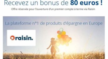 Compte épargne Raisin : 80€ offert pour l’ouverture d’un compte !