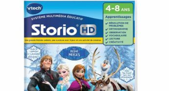 Moins de 10€ le jeu vidéo La Reine Des Neiges pour Hd Storio Vtech