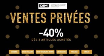 -40% à partir de 2 articles sur DIM (vente privée)