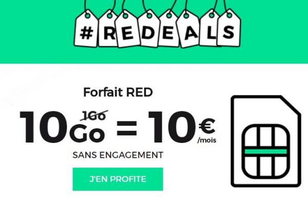 10€ les 10GO à vie sur RED SFR